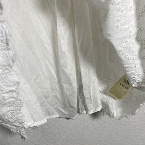 Free People Serenity Embroidered Cotton Minidress M - Picture 7 of 9